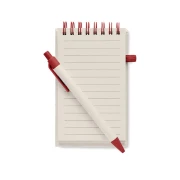 Thumbnail 3 of More Than Gifts Комплект тефтер и химикалка Mito, A6, от рециклиран картон, червени