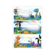 Thumbnail 2 of Herma Самозалепващи се етикети Динозавърчета, ученически, 9 броя