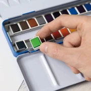 Thumbnail 2 of Milan Акварелни бои, 12 цвята, в метална кутия