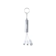 Thumbnail 3 of Zaref Кабел 3 в 1 USB, Lightning, micro USB и USB type C, сребрист