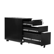 Thumbnail 3 of Контейнер RFG, метален, с три чекмеджета и ключ, 300 х 600 х 560 mm, черен