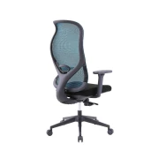 Thumbnail 2 of Ергономичен стол RFG STAR HB, дамаска и меш, Synchronous механизъм, до 150 kg, черна седалка, синя облегалка