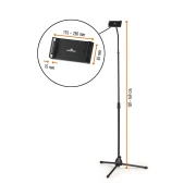 Thumbnail 3 of Поставка за таблет Durable Twist Floor, минимален диaгонал 4.7 инча, максимално тегло 0.8 kg, черна