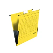 Thumbnail 1 of Falken Папка за картотека, V-образна, с ограничител, жълта, 5 броя
