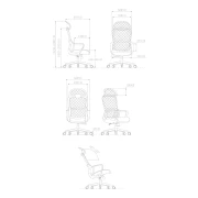 Thumbnail 2 of Директорски стол RFG Best HB, дамаска и меш, Tilt механизъм, до 120 kg, черна седалка, черна облегалка