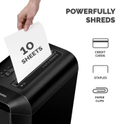 Thumbnail 6 of Шредер за унищожаване на документи Fellowes Powershred LX65, P-4, Cross-Cut, черен, обем на коша 22 L, време за почивка 20 мин