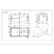 Thumbnail 9 of Ниска маса RFG Elmaz, 1200 х 600 х 450 mm, правоъгълен плот, ПДЧ 25 mm, австралийски дъб и сиво