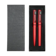 Thumbnail 1 of Office 1 Комплект химикалка и ролер Caligo, метални, червени