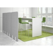 Thumbnail 3 of Висока маса Narbutas Light, 1600 x 700 x 1050 mm, ПДЧ 25 mm, бял меламин, бял метал