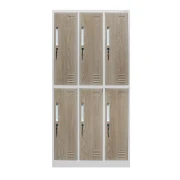 Thumbnail 4 of Гардероб RFG, троен, метален, 900 х 450 х 1850 mm, кехлибарен дъб и бяло