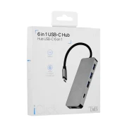 Thumbnail 3 of USB Хъб TNB 6 в 1, Type-C, сив