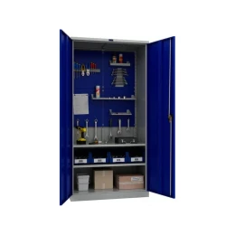 Снимка на Шкаф за инструменти ТС1995 042000, метален, 950 х 500 х 1900 mm, синьо-сив