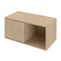 Снимка на Шкаф Narbutas Choice, с плъзгащи се врати, 800 x 400 x 370 mm, ПДЧ 18 mm, меламин избелен дъб, меламин избелен дъб