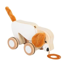 Снимка на Small Foot Кученце за дърпане, дървено, с шумящи уши