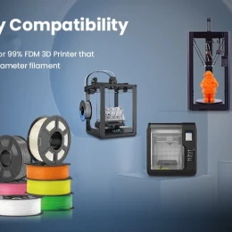 Снимка на Филамент за 3D принтер, PLA+, 1.75 mm, 1 kg, жълт