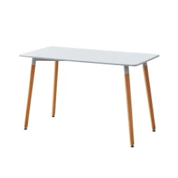 Снимка на Маса RFG Vassy Wood, MDF, 1400 х 700 х 740 mm, MDF 25 mm, бял плот, метални крака