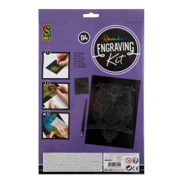 Снимка на Moxy Комплект за издраскване Бухал, А4, цветен