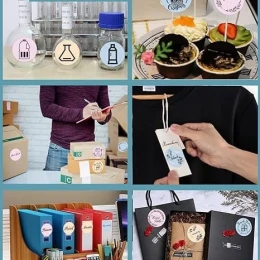 Снимка на Phomemo Етикети за термопринтер XP-M18-CA, на ролка, асорти, 5 х 5 cm, 140 етикета, 3 ролки