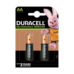 Снимка на Акумулаторна батерия Duracell, NiMH, AA, 1300 mAh, 2 броя