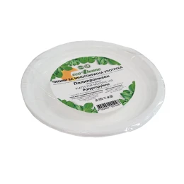 Снимка на Plastic Чинии Eco4Home, полипропилен, 17 cm, бели, 10 броя
