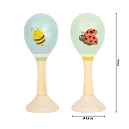 Снимка на Small Foot Маракаси Tiny Friends, дървени, 2 броя