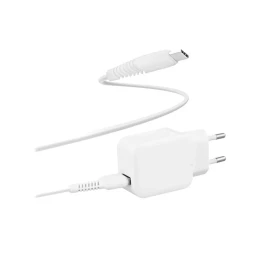 Снимка на Зарядно за телефон TNB, 2.4 A, USB-C кабел, бял, USB Type-C, USB Type-A, дължина 1 m