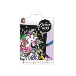 Снимка на Moxy Комплект за оцветяване върху велурена хартия - Еднорог