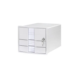 Снимка на HAN Бокс Impuls, с 3 чекмеджета и заключване, бял