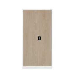 Снимка на Шкаф RFG, за офис, метален 900 х 400 х 1850 mm, кехлибарен дъб и бяло