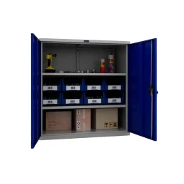 Снимка на Шкаф за инструменти ТС1095 002000, метален, 950 х 500 х 1000 mm, синьо-сив