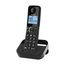 Снимка на Телефон Alcatel DECT F860, безжичен, черен, списък на пропуснати повиквания 50 броя, AAA