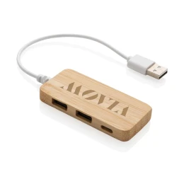 Снимка на XD USB Хъб, с 2 USB 2.0 порта и 1 USB Type C, бамбуков