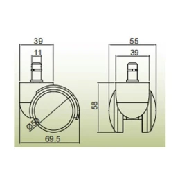 Снимка на Комплект колелца RFG, 5 броя