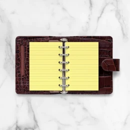 Снимка на Filofax Пълнител за органайзер Pocket, на редове, жълт