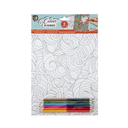 Снимка на Moxy Рисуване по номера Мандала, А4, с 6 молива, 6 листа