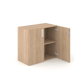 Снимка на Шкаф Narbutas Choice, 800 x 420 x 720 mm, ПДЧ 18 mm, меламин избелен дъб, бяла дръжка