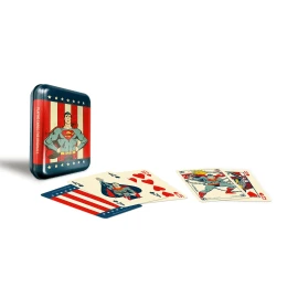 Снимка на Cartamundi Карти за игра Superman Vintage, в метална кутия