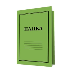 Снимка на Папка, картонена, с машинка, 250 g/m2, зелена, 10 броя