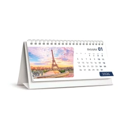 Снимка на Календар Пътешествия, тип пирамида, 10 х 21 cm, DL, 12 страници, за 2026 година