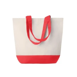 Снимка на More Than Gifts Плажна чанта Kleuren, канава, 280 g/m2, 40 х 15 х 45 cm, червена