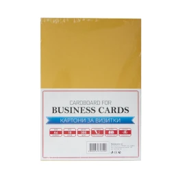 Снимка на Top Office Визитен картон Metallics, А4, 300 g/m², Super Gold, 10 листа