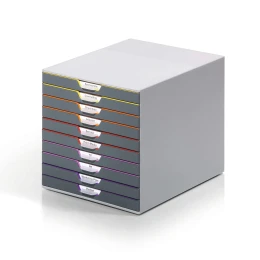 Снимка на Durable Бокс за документи Varicolor, с 10 чекмеджета, сив