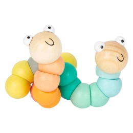 Снимка на Small Foot Гъсеница, за моторни умения, дървена, асорти