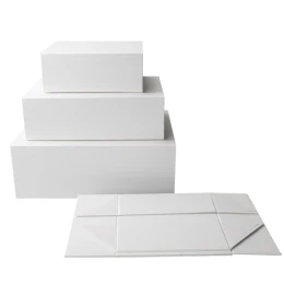 Снимка на Office 1 Кутия Natural, с магнитно затваряне, сгъваема, 20 х 18 х 8 cm, бяла