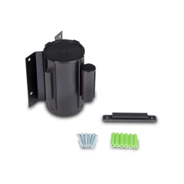 Снимка на Лента за ограничително колче, за стенен монтаж, 200 cm, черна, широчина 45 mm