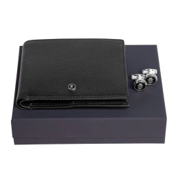 Снимка на Festina Комплект портфейл и ръкавели Button, черни