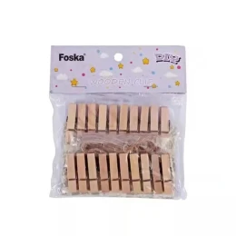 Снимка на Foska Щипки, дървени, 35 х 7 mm, 20 броя