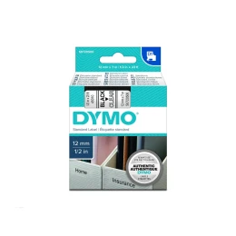 Снимка на Dymo Лента 45010, 12 x 7 m, черни букви/прозрачен фон
