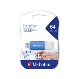 Снимка на USB флаш памет DataBаr Verbatim, USB 2.0, 64 GB, синя
