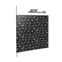 Снимка на Gipta Тетрадка Beat, А4, бяла хартия, малки квадратчета, PP корица, 40 листа